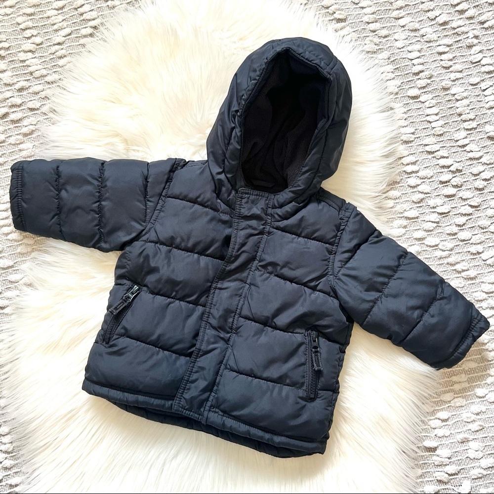 Baby winter hooded puffy jacket